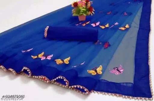 Butterfly Net Saree Titli Designs
