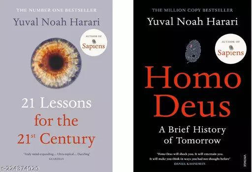 Yuval Noah Harari 2 Books Set: 21 Lessons & Homo Deus (English Paperback)