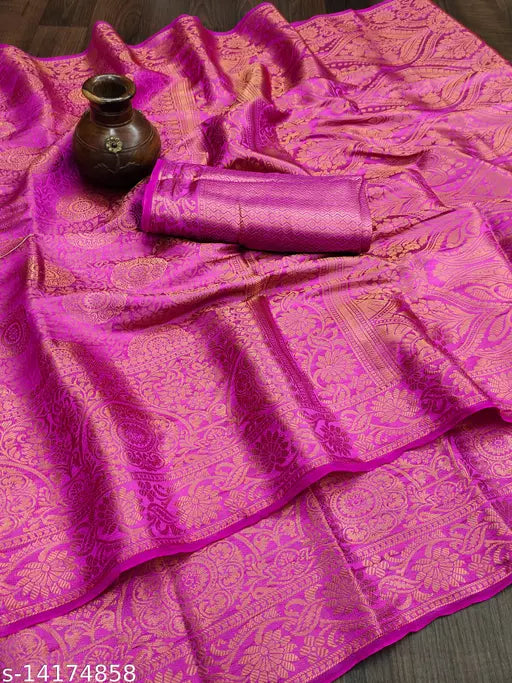 Banarasi Silk Copper Zari Sarees