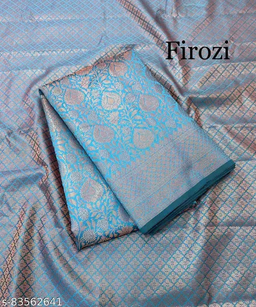 Beautiful Kanchi Semi Pattu Saree With Brocade Pallu Blouse