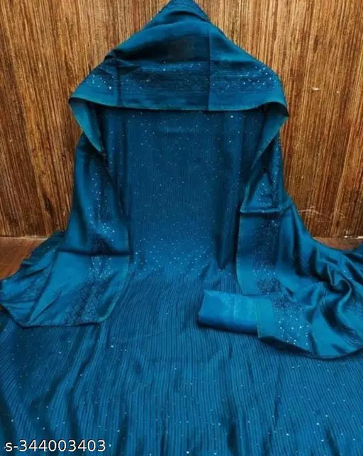 Chanderi Cotton Sequience Work Dress Material For Women with Zero Matching