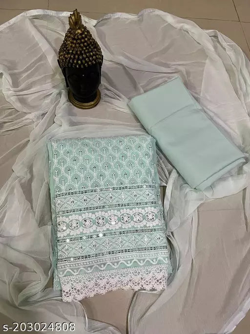 Georgette 60 Gram Party Wear wedding Wear and daily wear Salwar Suits & Dress Materials