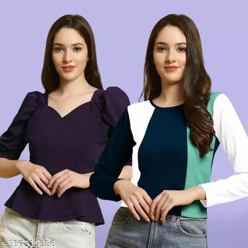 Casual Classic Fashion Forward Women's Top - Pack of 2