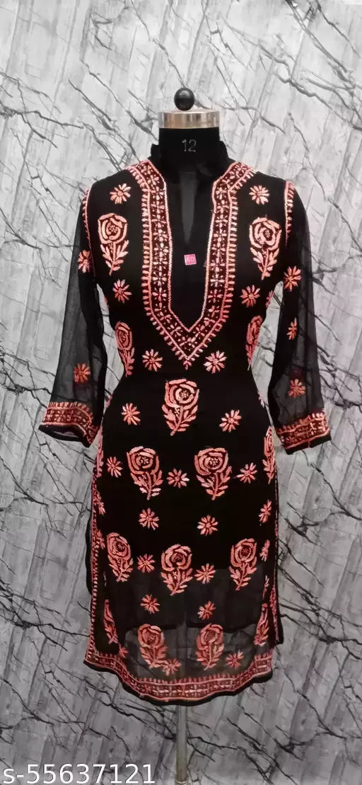 georgette rose kurti