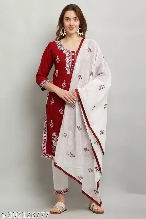 KURTI PANT AND DUPATTA SET