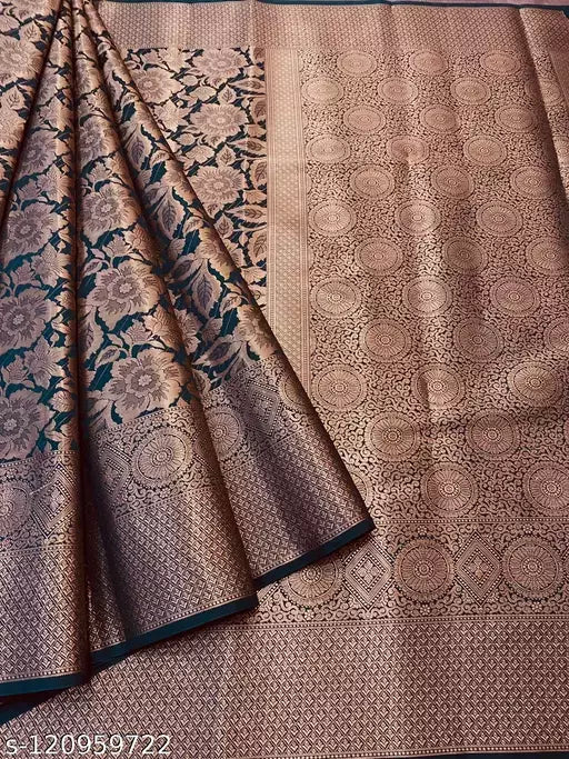 Copper Zari Soft Silk Saree