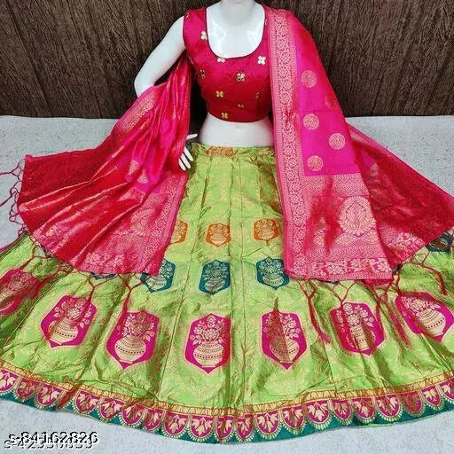 LEHENGHA CHOLI WITH BLOUSE (UN-STITCHED) BY VAIDIK ETHNIC