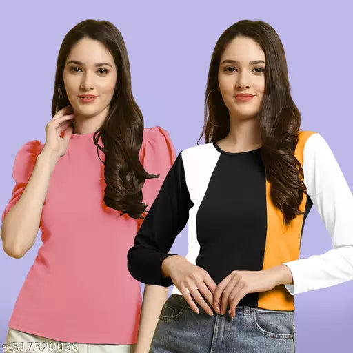 Casual Classic Fashion Forward Women's Top - Pack of 2