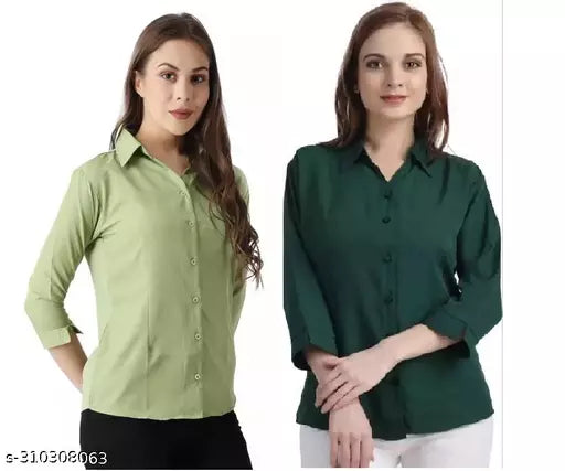 Trending Stylish Women Shirt(Pack Of 2)