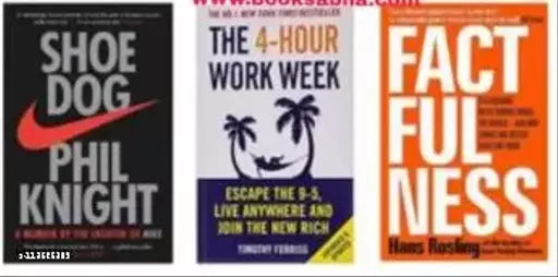 Combo Of Shoe Dog + The 4hour Work Week + Factfulness  (Paperback  Mixed)