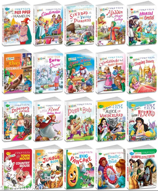 Educational Fairy Story Board Books : Fairy stories books  Board books for kids  Storytelling books - set of 20 board books (Hardcover).