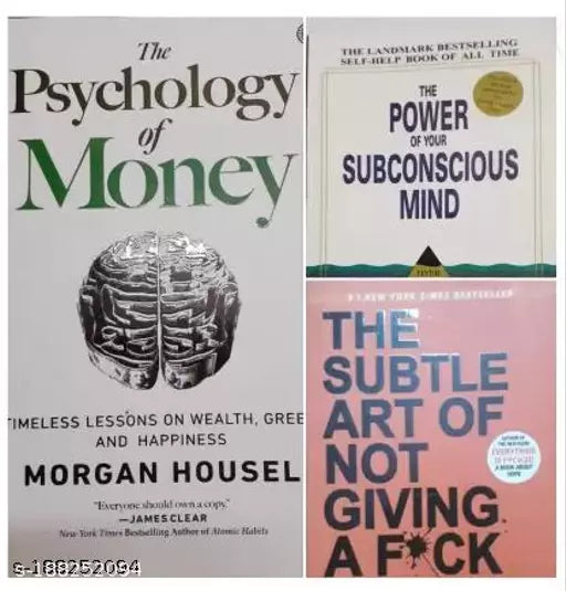 The Psychology Of Money + The Power Of Your Subconscious Mind + The Subtle Art Of Not Giving A (Paperback  Morgan housel + dr Joseph murphy + mark manson) (3  BOOKS COMBO)