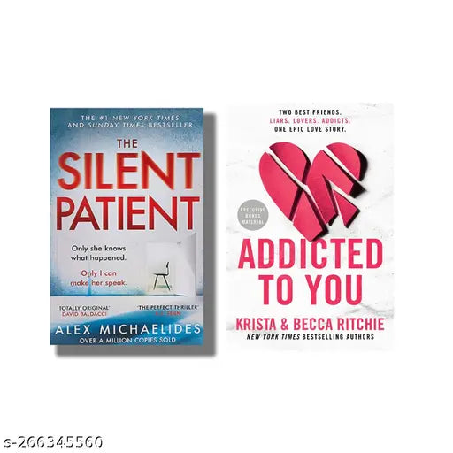 SILENT PATIENT BY ALEX MICHAELIDES +  ADDICTED TO YOU  BY KRISTA RITCHIE