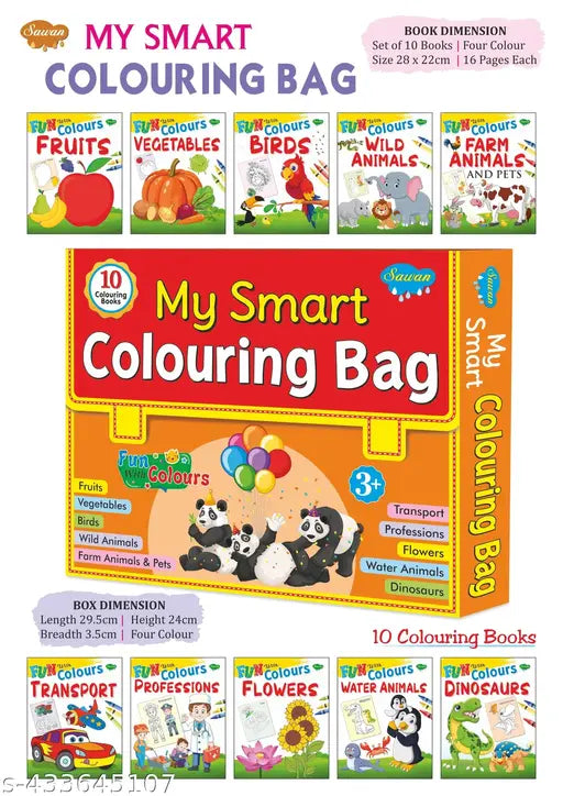 My First Colouring Set : Colouring Book for Kids  Activity Book for Children  Creativity Learning Book  Fun-Colouring Book - Set of 10 Colouring Book