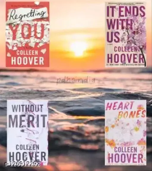 Regretting You + It Ends With Us + Without Merit + Heart Bones Collen Hoover Books  (Paperback  Collen Hover)