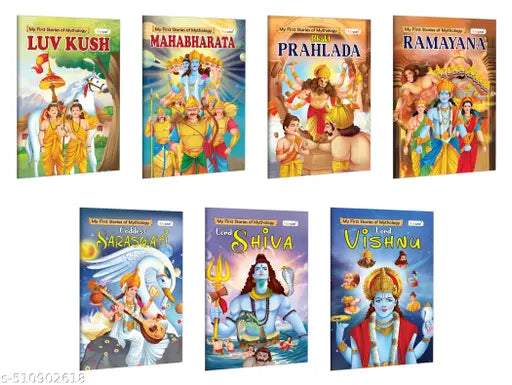 My First Mythology Story : Luvkush  Mahabharat  Prahlad  Ramayan  Saraswati and more - Fun learning storybooks for kids  Mythology books for preschoolers - Pack of 7 books