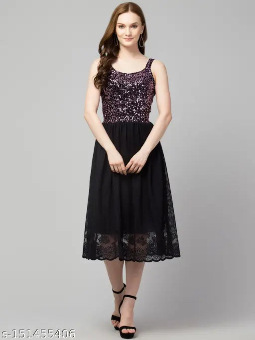 Trendy Sequinned Mesh Dress/ Sequin Bodycon Mini Dress