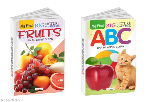 My First Big Picture Board Book ABC AND Fruits : Fun educational books for toddlers  Picture book for early learners  Kids educational board books - Pack of 2 board books