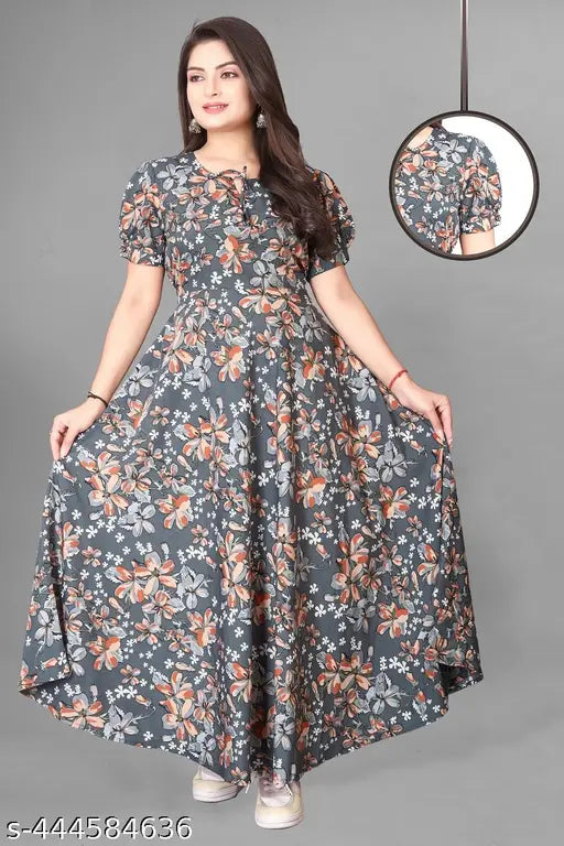 Floral Printed Maxi Dresses For Women