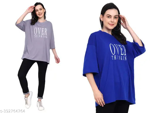Woman Oversized Loose Cotton T-shirt