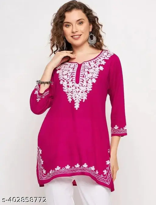 STYLISH COTTON KURTI PINK
