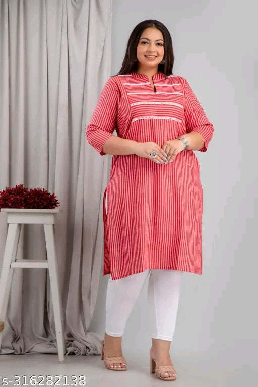 #002 Plus Size Cotton Kurti