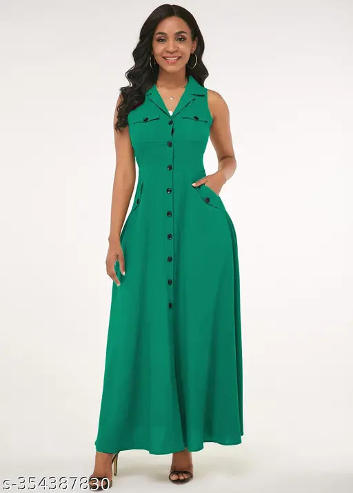 WOMEN'S UPDOWN COLLAR SAFARI DRESS