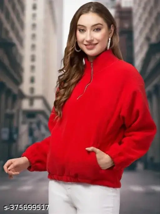 Womens Sweatshirts Half Zip Cropped Casual Pullover Thumb Hole Classic Comfy Spring and Fall