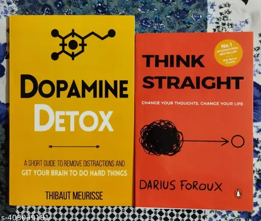 Combo Of 2 Book :- Dopamine + Thinking Straight (English  Paperback  Thibaut Meurisse  Darius Foroux)