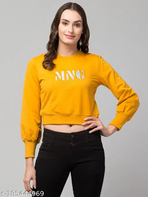 Women Embroidered Pullover Sweatshirt