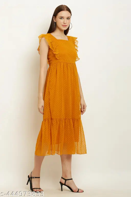 HF polka dot orange dress