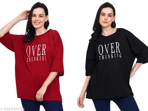 Woman Oversized Loose Cotton T-shirt