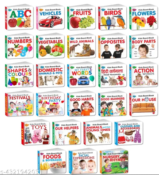 Board books for kids  Learning books for kids  Educational Board Books for kids - Set of 27 board books for kids (Hardcover).