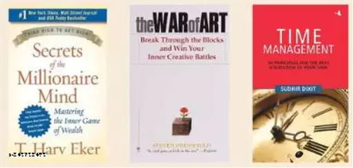 Time Management (English  Paperback  Dixit Sudhir) + Secrets of the Millionaire Mind - Mastering the Inner Game of Wealth (English  Paperback  Eker T. Harv) + The War of Art: Break Through the Blocks and Win Your Inner Creative Battles