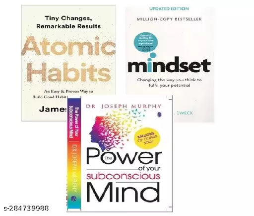 Atomic Habits+ The Power of your Subconscious Mind+ Mindset (3 BOOKS COMBO) (English  Paperback  Clear James Dr. Murphy Joseph  DR CAROL S. DWECK)