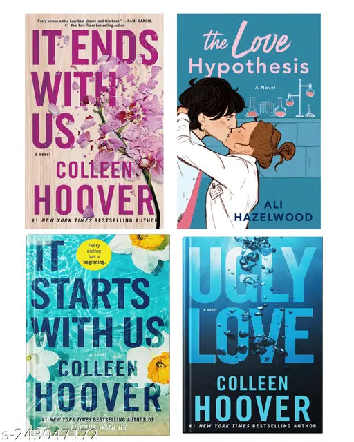 IT END WITH US BY COLLEEN HOOVER  + IT STARTS WITH US BY COLLEEN HOOVER  + THE LOVE HYPOTHESIS BY ALI HAZELWOOD  + UGLY LOVE BY COLLEEN HOOVER