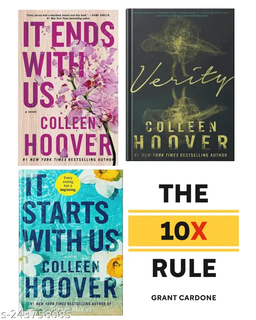 IT END WITH US BY COLLEEN HOOVER  + IT STARTS WITH US BY COLLEEN HOOVER  + VERITY BY COLLEEN HOOVER + THE 10X RULE BY GRANT CARDONE