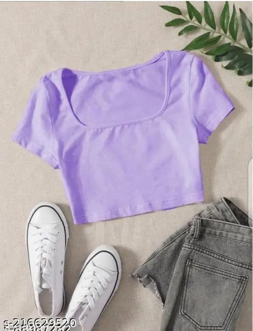 Gorgious Deep Neck Short Top