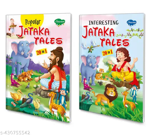 Popular Jataka Tales and Interesting Jataka Tales book for kids (20 in 1 Series) : Storytelling books for kids  Storybook for kids  tales book for kids - Set of 2 Story Books for kids.
