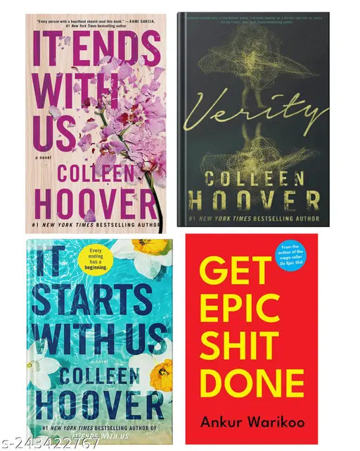 IT END WITH US BY COLLEEN HOOVER  + IT STARTS WITH US BY COLLEEN HOOVER  + VERITY BY COLLEEN HOOVER + GET EPIC SHIT DONE BY ANKUR WARIKOO