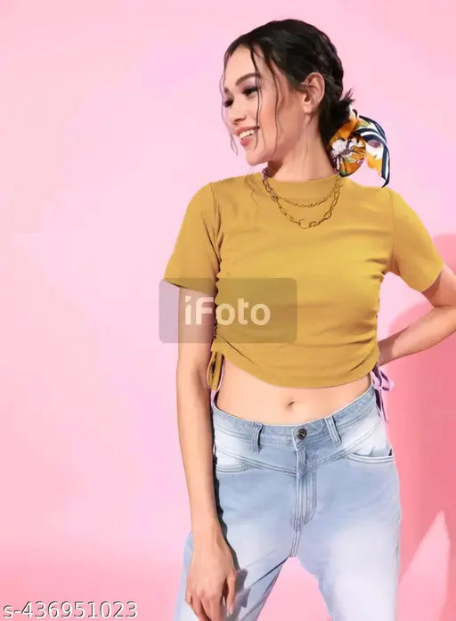 New Side Dori Short Sleeve Fashionable Top For Woman