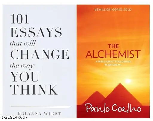 THE ALCHEMIST BY PANLO COELHO + 101 ESSAYS THAT WILL CHANGE THE WAY YOU THINK  BY BRIANNA WIEST