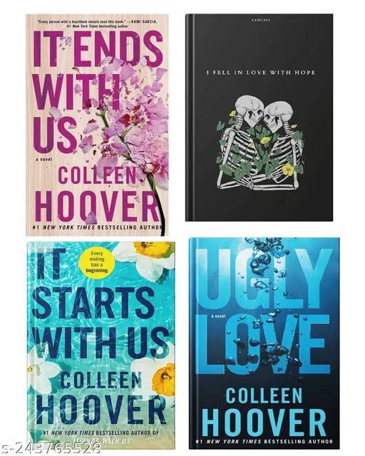 IT END WITH US BY COLLEEN HOOVER  + IT STARTS WITH US BY COLLEEN HOOVER  + I FELL IN LOVE WITH HOPE BY LANCALI + UGLY LOVE BY COLLEEN HOOVER