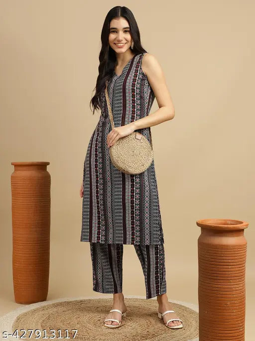 Women's Poly Rayon Kurta and Pant set