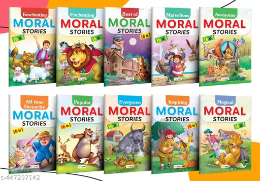 Story book set for children : Essential Story Book of All In One Bag  Early childhood learning Story books  Pack Of 10 Story Books