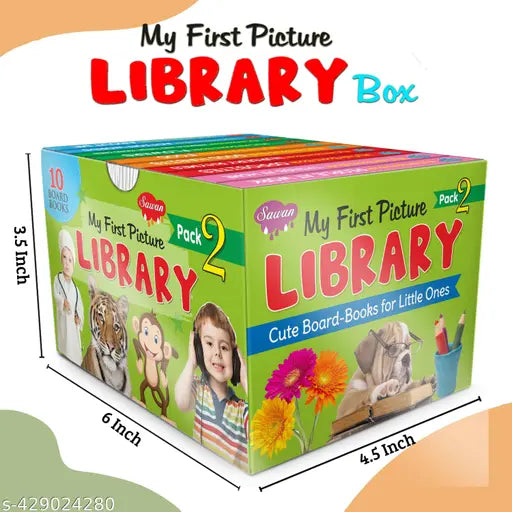 Children's educational board book collection : Kid's First Library Box  Learning book for preschoolers  Educational picture books for toddlers Of 10 Board Books (Board book  Sawan)