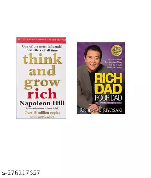 Think & Grow Rich + Rich Dad Poor Dad (ENGLISH  PAPERBACK) ( Hill Napoleon  Robert T.Kiyosaki) (SET OF 2 INTERNATIONAL BOOKS SELLER)
