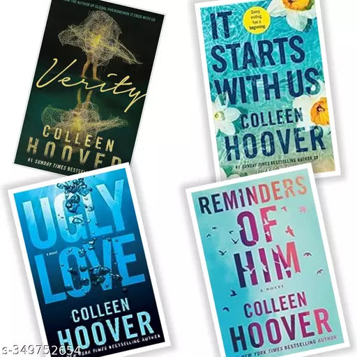 SET of 4 Books - VERITY +IT START WITH US + UGLY LOVE + REMINDERS OF HIM - PAPERBACK