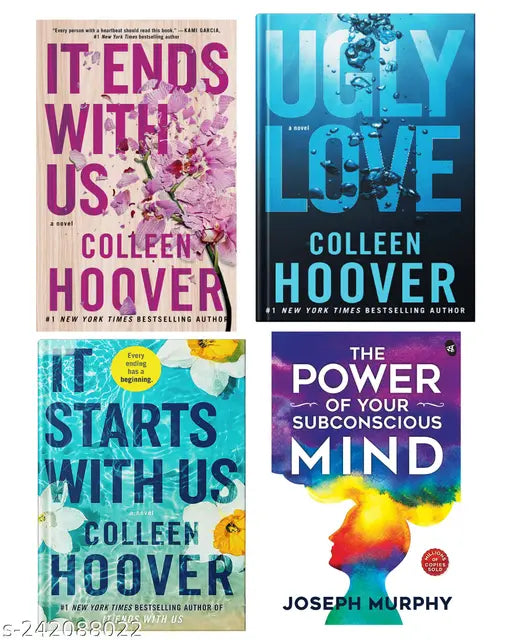 IT END WITH US BY COLLEEN HOOVER  + IT STARTS WITH US BY COLLEEN HOOVER  + UGLY LOVE BY COLLEEN HOOVER  +   THE POWER OF SUBCONSCIOUS MIND BY  JOSEPH MURPHY