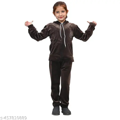 Girls Velvet Tracksuit